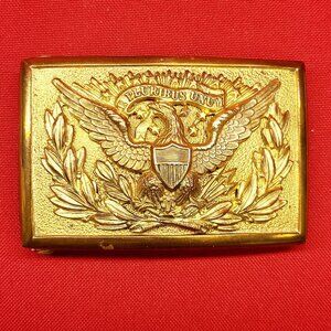 Regal E Pluribus Unum Eagle Gold Tone Belt Buckle Rectangle Made in England